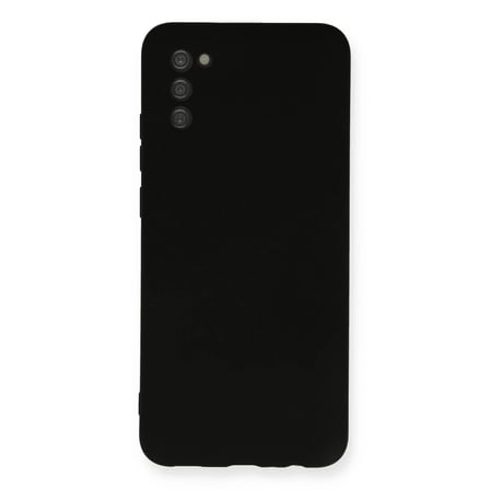 Samsung Galaxy A03S Kılıf Nano içi Kadife Silikon - Siyah