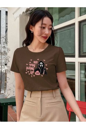 Unisex No You Hung Up Baskılı Tasarım Tshirt