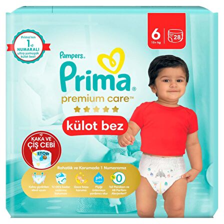 Prima Premium Care 6 Numara Junior 28'li Külot Bez