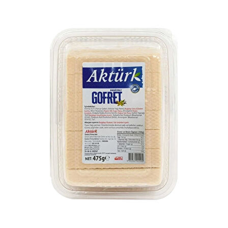 Aktürk Vanilyalı Gofret 475 gr x 4 Adet