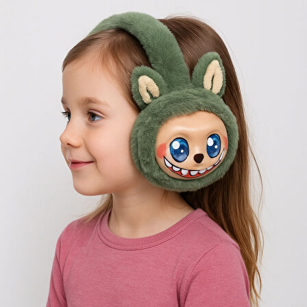 Labubu Peluş Kulaklık Yeşil