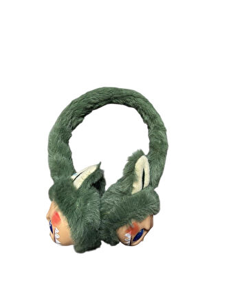 Labubu Peluş Kulaklık Yeşil