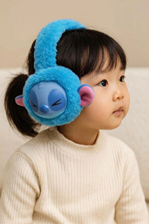 Stitch Peluş Kulaklık Mor