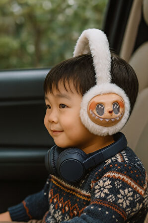 Labubu Peluş Kulaklık Krem