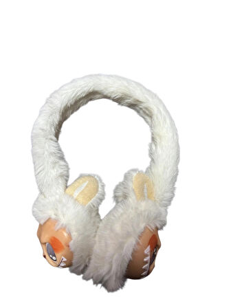 Labubu Peluş Kulaklık Krem