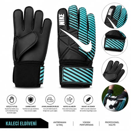  Kaleci Eldiveni – Kaydırmaz Lateks Avuç Içi Futbol Kaleci Eldiveni Neon Sarı/siyah
