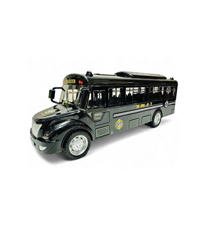 Otobüs Oyuncak Kırılmaz Sesli Itfaiye Otobüsü Işıklı 20 cm Siyah