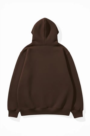 Unisex Yumuşak Dokulu You Moon Baskılı Tasarım Oversize 3 İplik Hoodie Sweatshirt