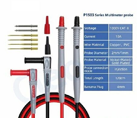 P1502B VE P1503 SERİSİ STANDART MULTİMETRE PROB SETİ