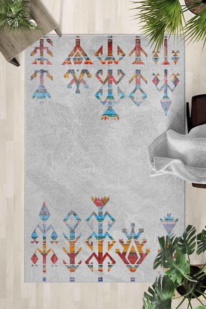 Kaymaz Taban Yıkanabilir Halı – Mutfak, Salon, Yatak Odası için Modern Dijital Baskı Halı (SLN_HALI_