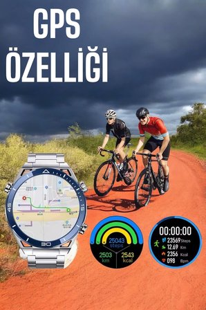 Akıllı Saat Yeni Nesil 2024 Model Metal Kordonlu Bluetooth Bağlantılı - Lisinya