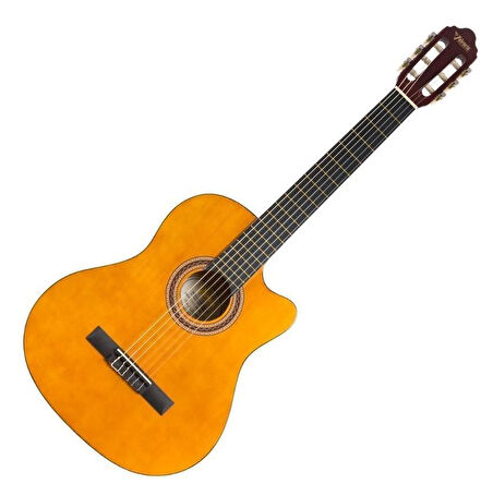 VC104TC Klasik Gitar Cutaway 4/4 Sap Çelikli Naturel