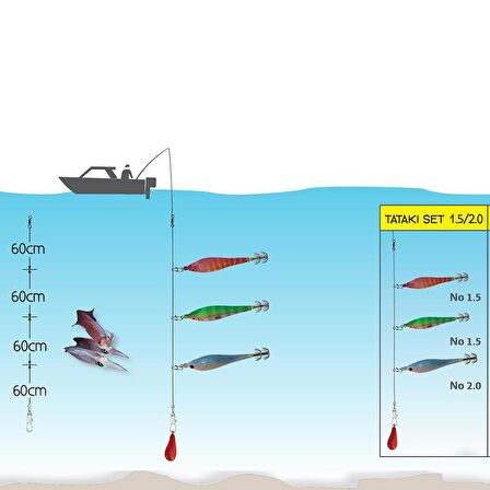 DTD Tataki Set Üçlü Hazır Kalamar Zoka Bedeni 1.5/2.0