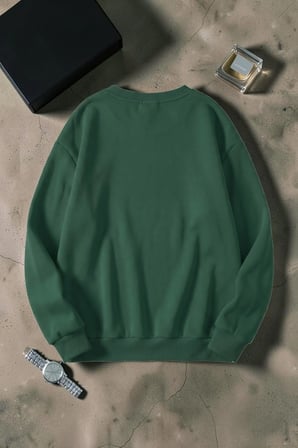 Unisex Atatürk Baskılı Bisiklet Yaka Sweatshirt