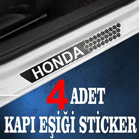 Honda özel Oto Kapı eşikleri Sticker Karbon 4 Adet