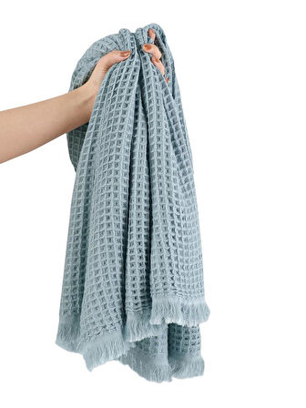 Gofre Dokulu Pamuk Havlu Takımı Yumuşak ve Hızlı Kuruyan 70x140