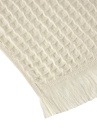 Gofre Dokulu Pamuk Havlu Takımı Yumuşak ve Hızlı Kuruyan 70x140