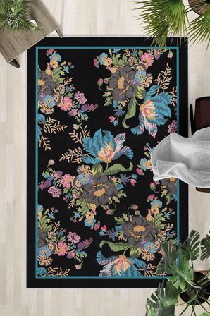 Kaymaz Taban Yıkanabilir Halı – Mutfak, Salon, Yatak Odası için Modern Dijital Baskı Halı (SLNHALI54