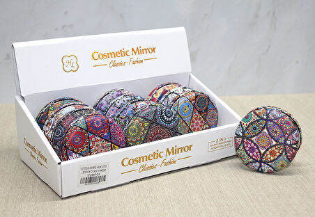 Taşlı Yuvarlak El Aynası Kalın Model 1