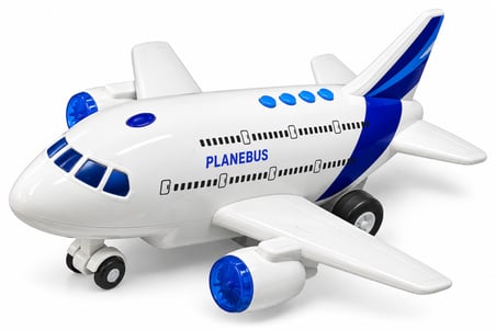 25 cm Sesli ve Işıklı Airbus Yolcu Uçağı – Sürtmelı Hareketli Mavi