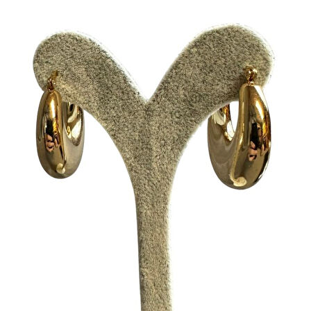 Uretti - İREM 3914 Tombul Bombeli Model Ay Küpe