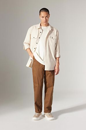 DeFacto Gabardin Pantolon Baggy Fit Düz Paça Cepli B3664AX23AUBN303