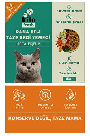 Fresh Dana Etli Kedi Yemeği 85 gr