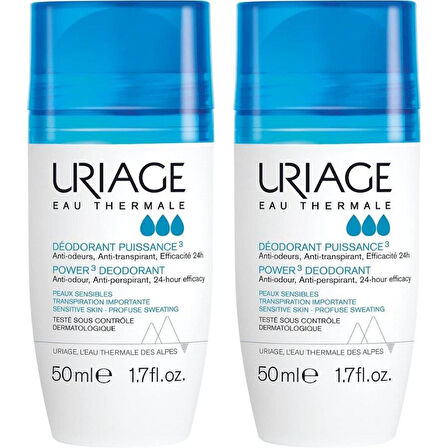Uriage Power3 Deodorant 24h 2x 50ml