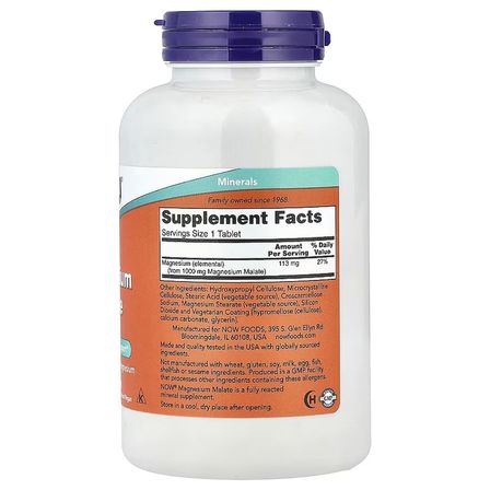 Magnesium Malate 1000 mg 180 Tablets