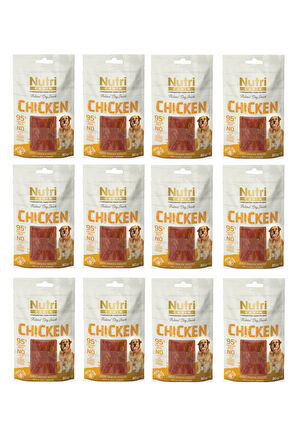 Nutri Canin Tavuklu Fileto Tahılsız Köpek Ödülü 80 Gr. X 12 Adet