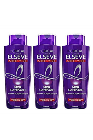 Elseve 3'lü Turunculaşma Karşıtı Mor Şampuan 200 Ml Seti