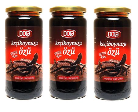 Dola Keçiboynuzu Özü 640 g 3 Adet Glutensiz, Soğuk Pres, Şeker İlavesiz