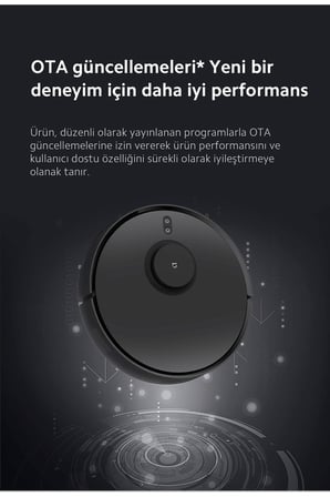 Xiaomi 8000 Pa Güçlü Çekim Gücüne Sahip Akıllı Robot Süpürge ve Paspas, Saç Dolaşma Önleyicili