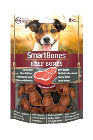 Smartbones Biftekli Mini Kemik 8 Li 128 Gr.