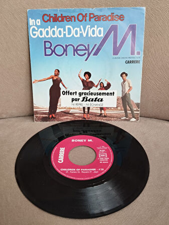 Boney M. – Children Of Paradise / In A Gadda-Da-Vida - 1980 Fransa Basım  45 lik Plak