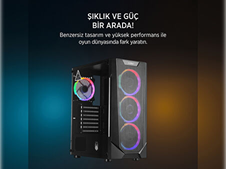 James Donkey Helix H800 | AMD Ryzen 5 5600 | 1 x 16 GB DDR4 | ASUS Dual Radeon RX 7600 6 GB | 512 GB SSD Oyuncu Kasa