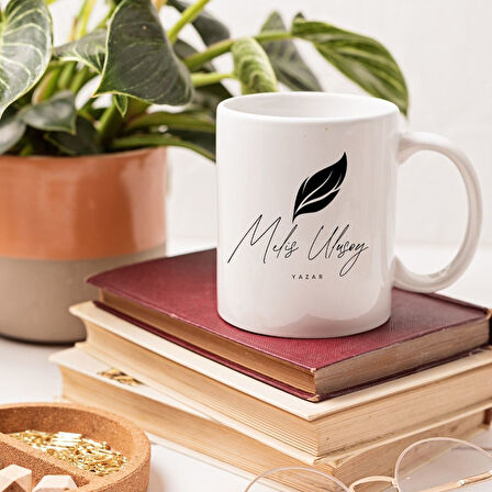 Yazarlara Özel Kupa Bardak – İsim Yazılı Şık ve Anlamlı Hediyelik Kupa