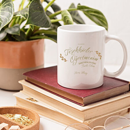 Öğretmenlere Özel İsim Yazılı Kupa Bardak – Şık ve Anlamlı Hediyelik Tasarım