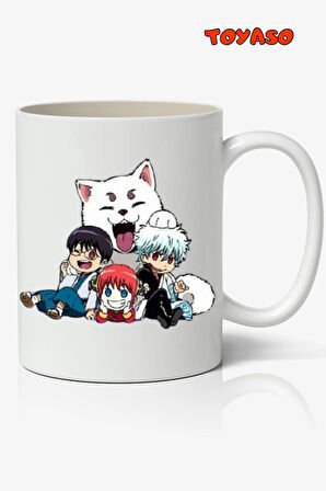 Gin Tama Anime Temalı Beyaz Kupa Bardak Sevgiliye Arkadaşa Hediye