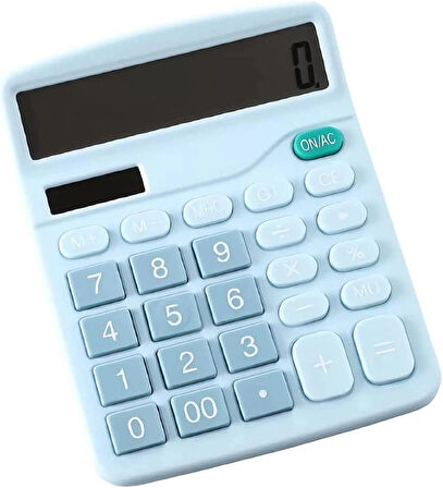 MOBGİFT Şirin Güneş Enerjili Pilli Hesap Makinası Renkli