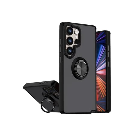 Samsung Galaxy S26 Ultra Montreal Yüzüklü Silikon Kapak - Siyah