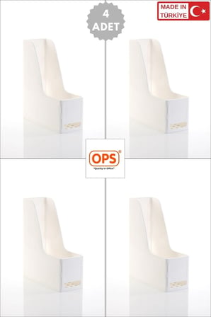 OPS MG 101 MAGAZİNLİK 4'LÜ SET A4 DEMONTE PLASTİK DİKEY KLASÖR ARŞİV KUTUSU ORGANİZER SAKLAMA DEPOLAMA