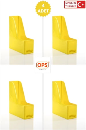 OPS MG 101 MAGAZİNLİK 4'LÜ SET A4 DEMONTE PLASTİK DİKEY KLASÖR ARŞİV KUTUSU ORGANİZER SAKLAMA DEPOLAMA