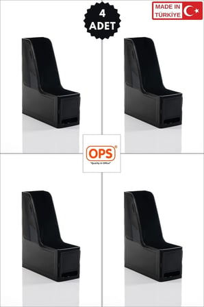 OPS MG 101 MAGAZİNLİK 4'LÜ SET A4 DEMONTE PLASTİK DİKEY KLASÖR ARŞİV KUTUSU ORGANİZER SAKLAMA DEPOLAMA