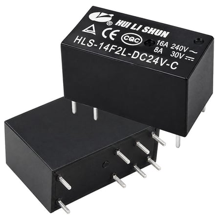 Powermaster PM-38756 HLS-14F2L-DC24V-C 24V DC 16A 240VAC 8 Pin PCB Güç Rölesi