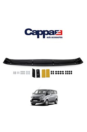 Ford Tourneo Custom Ön Cam Güneşliği Siperlik Vizör Şapka Terek (ABS) Piano Black 2012-2017