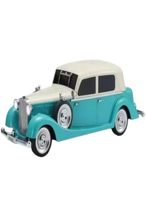 WS-1934 Pontiac Sedan Diecast Araba Bluetooth Hoparlör Işıklı, FM Radyo ve USB Destekli Müzik Kutusu