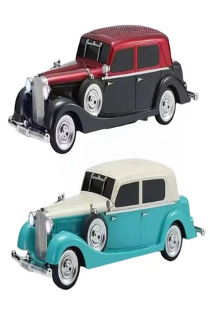 WS-1934 Pontiac Sedan Diecast Araba Bluetooth Hoparlör Işıklı, FM Radyo ve USB Destekli Müzik Kutusu