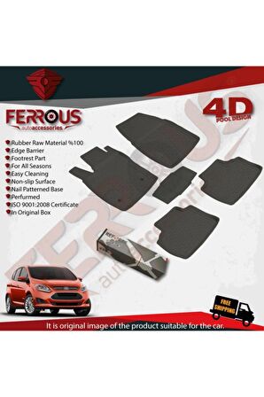 Ford C Max 4d Havuzlu Kauçuk Paspas 2010 Ve Üstü Siyah