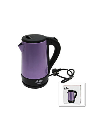 SİNBO-8017 MOR RENK ÇELİK KETTLE SU ISITICISI 1.5LT - 2200W (3877)